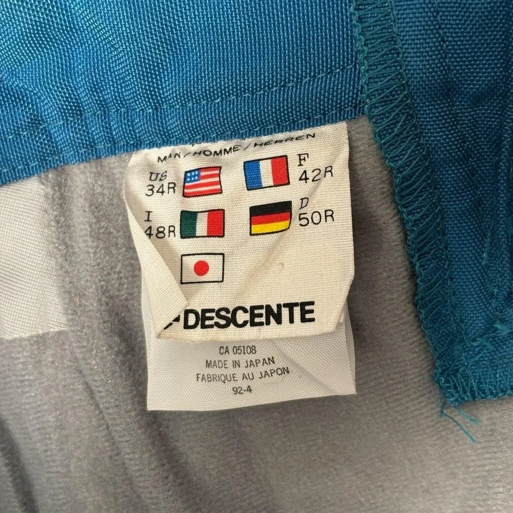 Vintage Descente Snow Pants Mens 34 Blue Ski Radipant Entrant SC Japan 90s - Picture 4 of 16